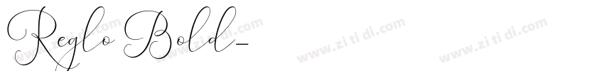 Reglo Bold字体转换